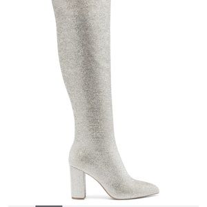 Over the knee rhinestone boots INC Phebe size 11